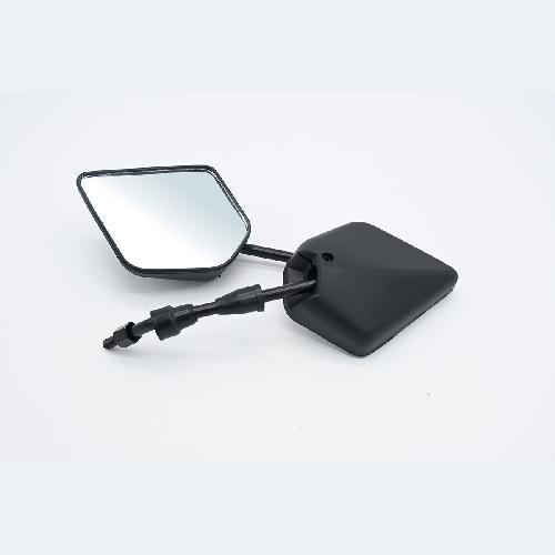 Espejo/retrovisor derecho e izquierdo juego/par/set. Color negro. Cuerda 8 mm. Figura/forma poligonal
