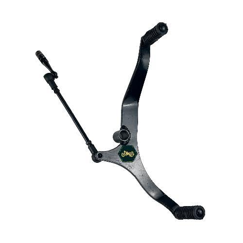 [E1-1028] Palanca/pedal de cambios, color negro, tipo doble, con varilla