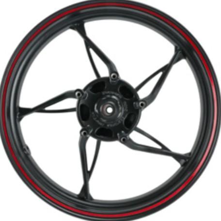 Rin delantero de aspas color negro con rojo 5 birlos