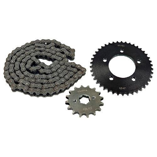 KIT DE SPROCKET IRON BOX  CADENA REFORZADA 428H-124L SPROCKET 42T/16T