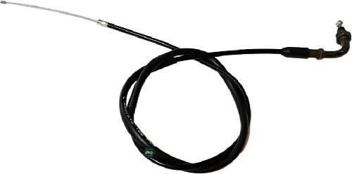 Cable/chicote de acelerador tipo simple. Con curva superior. Largo del cable XXXX y largo de chicote XXXX