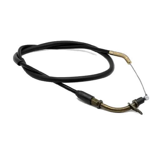 Cable/chicote de acelerador tipo simple. Con curva superior y curva inferior. Largo del cable XXXX y largo de chicote XXXX