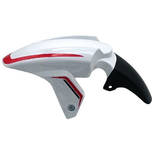 [E3-1074] SALPICADERA DELANTERA BLANCO/ROJO
