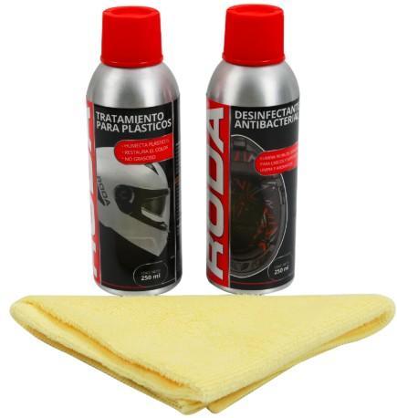 Limpiador de cascos (externo e interno) set 250 ml marca RODA