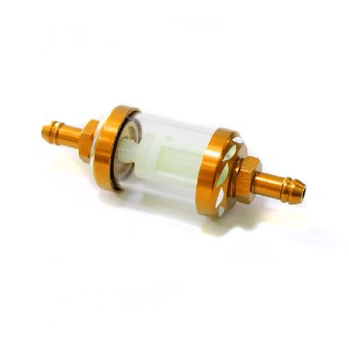 Filtro de gasolina color naranja, material cristal