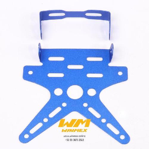 [A4-1003] Portaplacas color azul, material aluminio, tipo universal