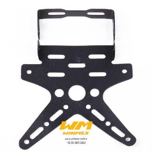 [A4-1004] Portaplacas color negro, material aluminio, tipo universal