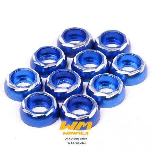 Protector de tornillo de lujo (10 piezas), color azul, material plástico