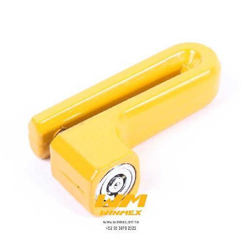[A6-1016] Candado largo para disco, material metal, color amarillo