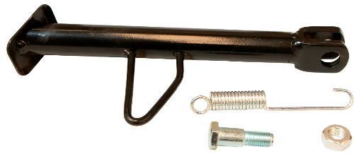 [B8-1001] Parador/periquete/soporte lateral. Color negro, material metal (incluye resorte y tornillo)