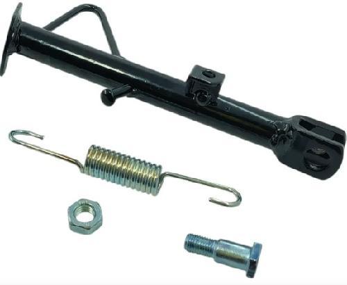 [B8-1002] Parador/periquete/soporte lateral. Color negro, material metal (incluye resorte y tornillo)
