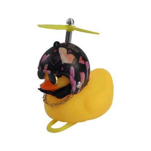 Pato decorativo amarillo con casco modelo 11 (1 pieza)