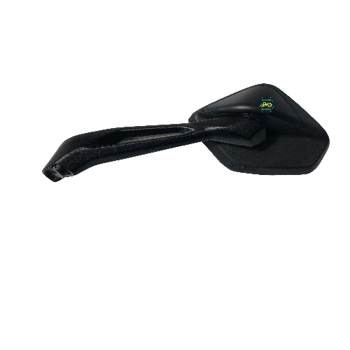 Espejo/retrovisor izquierdo. Color negro. Cuerda XXXX. Figura/forma hexagonal