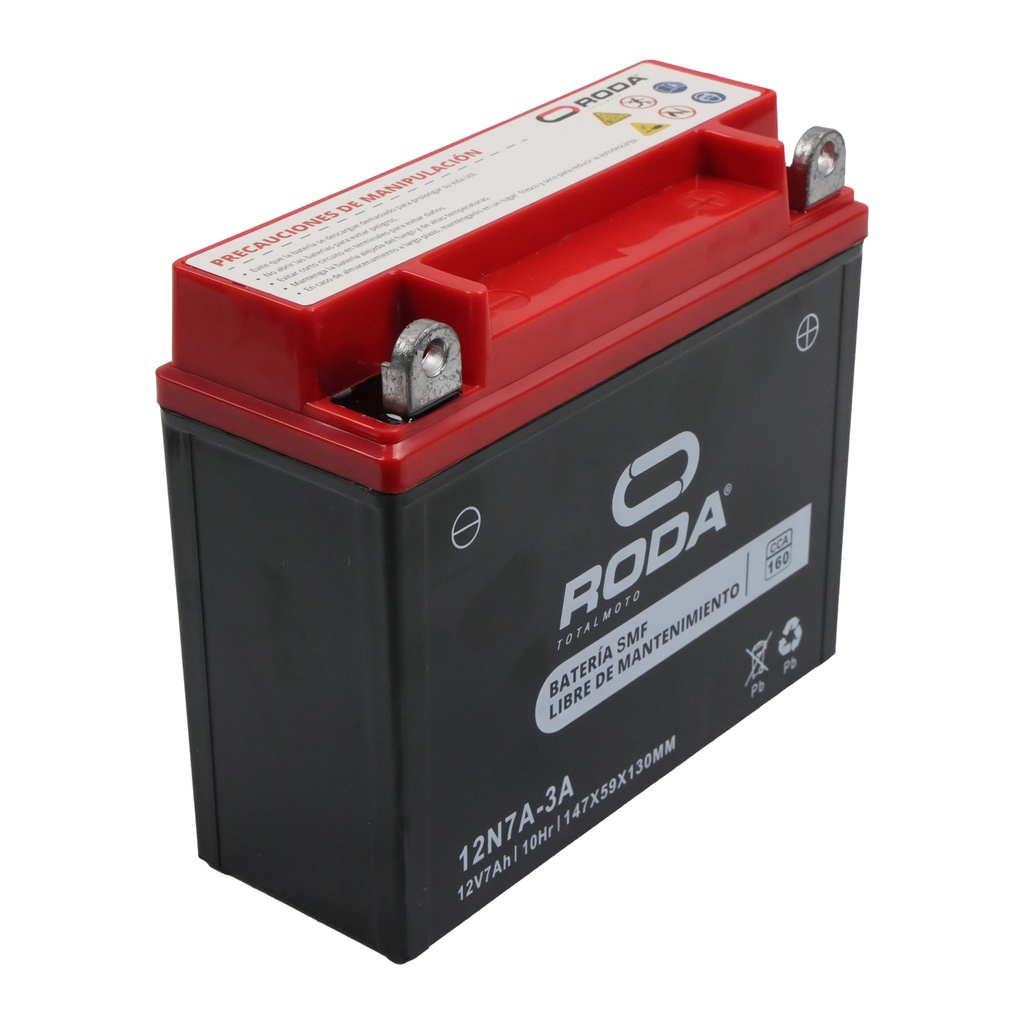 [22-5013-001] ACUMULADOR RODA SELLADO SMF (12N7A-3A) 12V 6A Bateria pila